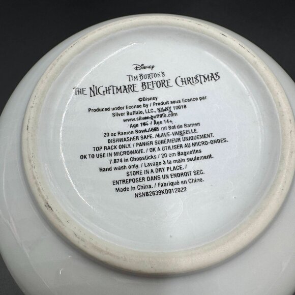 Disney The Nightmare Before Christmas Noodle Ramen Bowl 20oz Jack Skellington - Picture 8 of 9